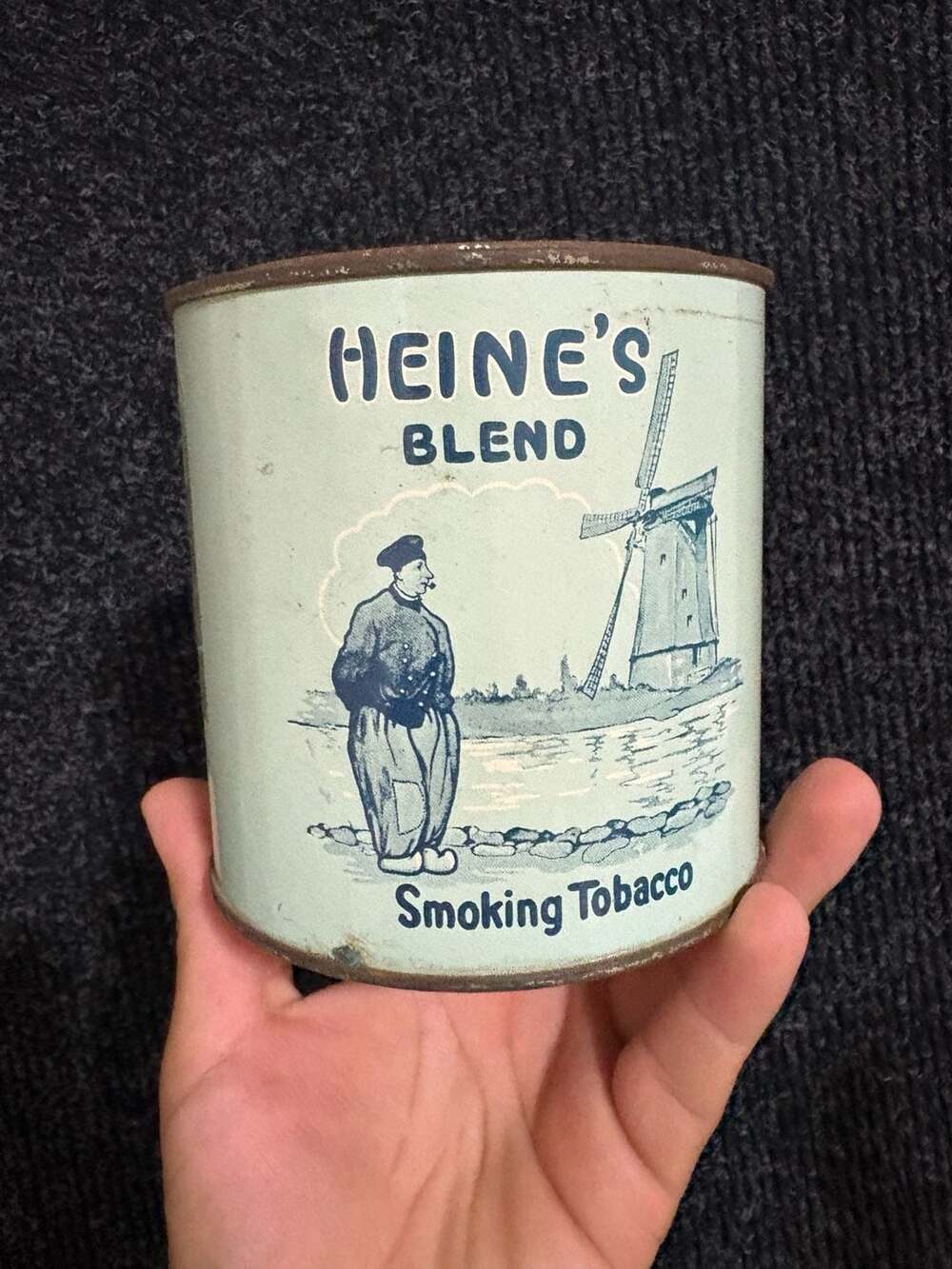Vintage Heine's Blend Smoking Tobacco Metal Tin Canister